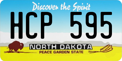 ND license plate HCP595