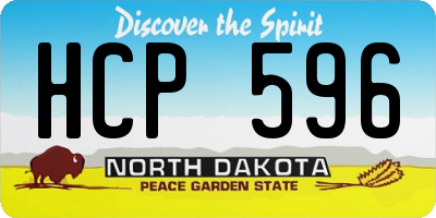 ND license plate HCP596