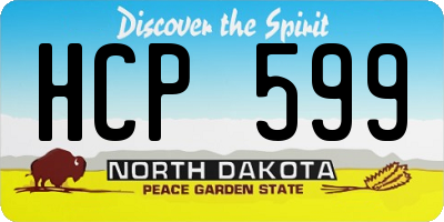 ND license plate HCP599