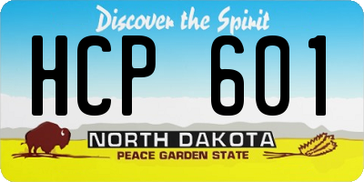 ND license plate HCP601