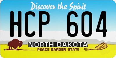 ND license plate HCP604