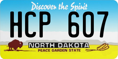 ND license plate HCP607