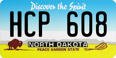 ND license plate HCP608