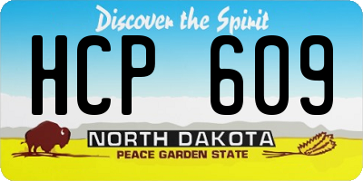 ND license plate HCP609