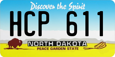 ND license plate HCP611