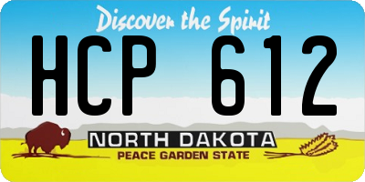 ND license plate HCP612