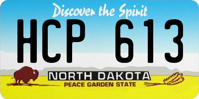 ND license plate HCP613