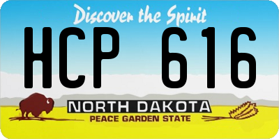 ND license plate HCP616