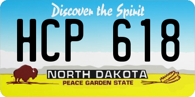 ND license plate HCP618