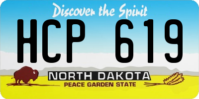 ND license plate HCP619