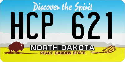 ND license plate HCP621