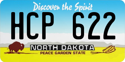 ND license plate HCP622