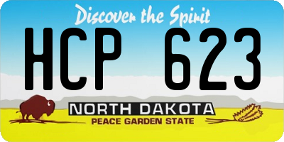 ND license plate HCP623