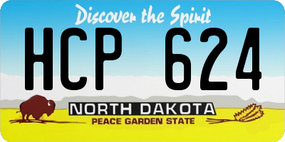 ND license plate HCP624