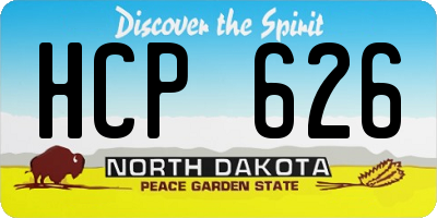 ND license plate HCP626