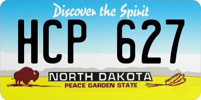 ND license plate HCP627