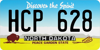 ND license plate HCP628