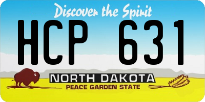 ND license plate HCP631