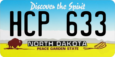 ND license plate HCP633