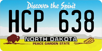 ND license plate HCP638