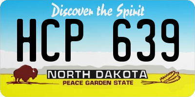 ND license plate HCP639