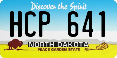 ND license plate HCP641