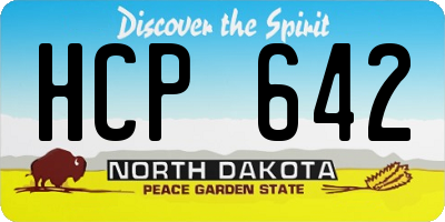 ND license plate HCP642