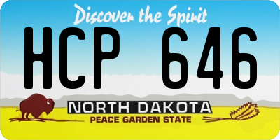 ND license plate HCP646