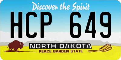 ND license plate HCP649