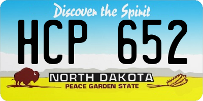 ND license plate HCP652