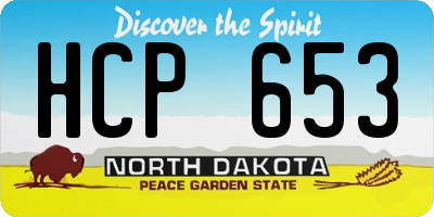 ND license plate HCP653