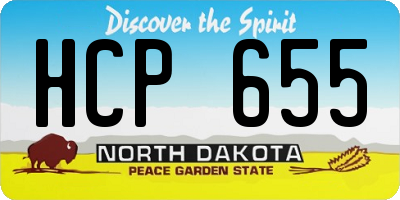 ND license plate HCP655