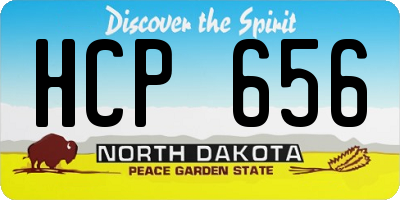 ND license plate HCP656