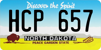 ND license plate HCP657