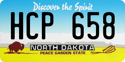 ND license plate HCP658