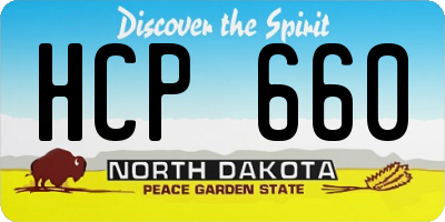 ND license plate HCP660