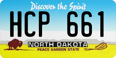 ND license plate HCP661