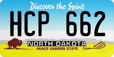 ND license plate HCP662