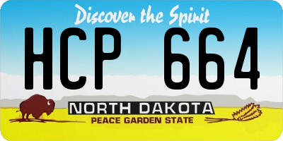 ND license plate HCP664