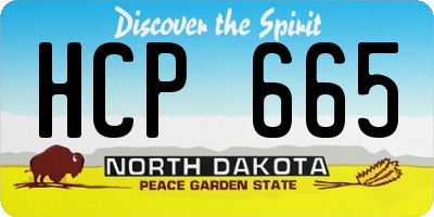 ND license plate HCP665