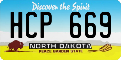 ND license plate HCP669