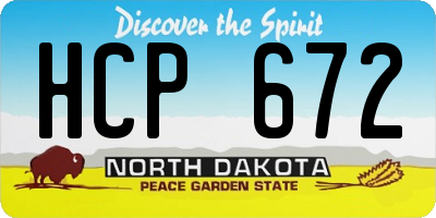 ND license plate HCP672