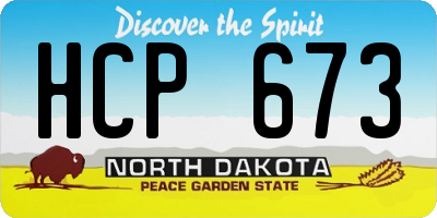 ND license plate HCP673