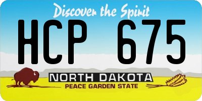 ND license plate HCP675