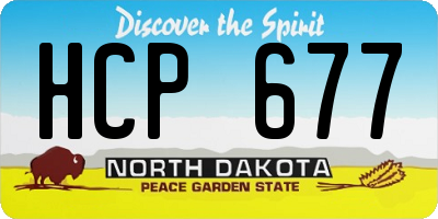 ND license plate HCP677