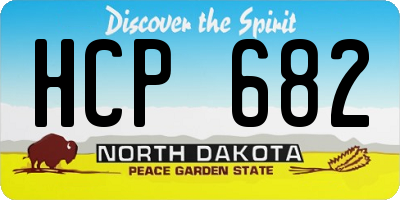 ND license plate HCP682