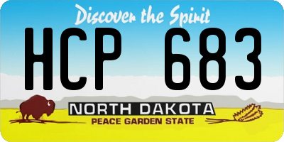 ND license plate HCP683