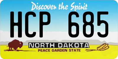 ND license plate HCP685