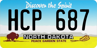 ND license plate HCP687