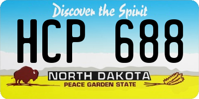 ND license plate HCP688